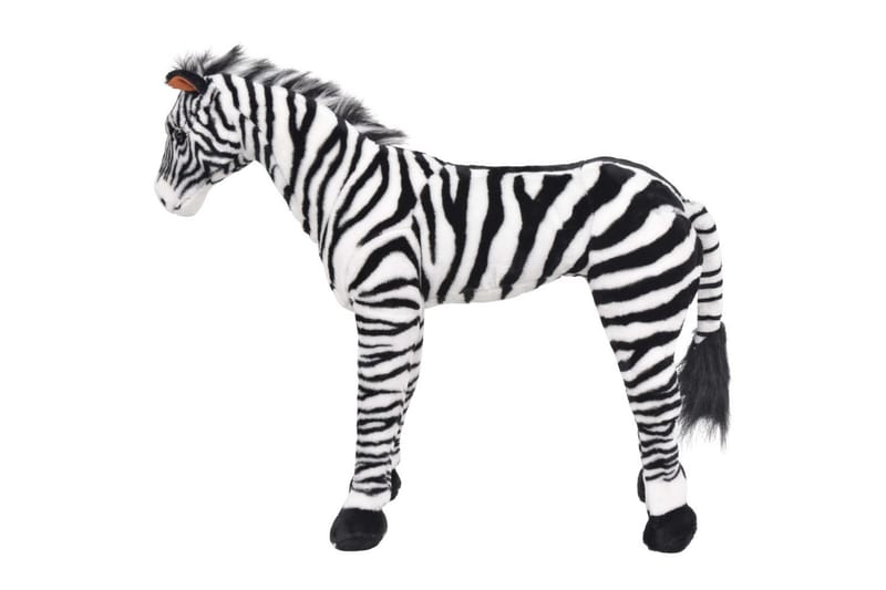 Stående leksakszebra plysch svart och vit XXL - Svart - Inredning - Inredning barnrum & leksaker - Leksaker