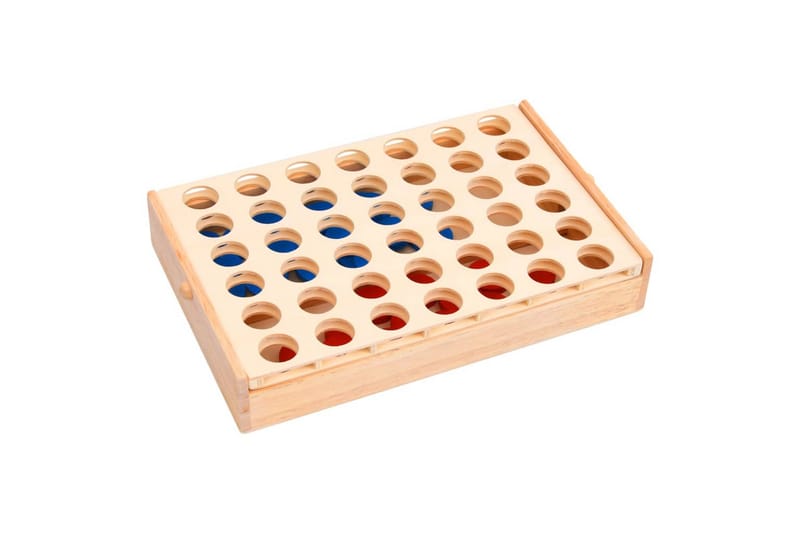 Spel 4-i-rad 24x15x4 cm massiv trä - Övriga leksaker - Träleksaker