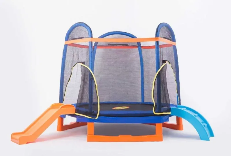 Studsmatta 220 cm – Hexagon, 36 fjädrar, 100 kg maxvikt & PE-säkerhetsnät, undefined