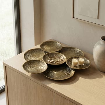 Jelnor Rund dekorationsskål i aluminium - Guld - Inredning - Dekoration & inredningsdetaljer