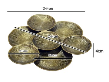 Jelnor Rund dekorationsskål i aluminium - Guld - Inredning - Dekoration & inredningsdetaljer