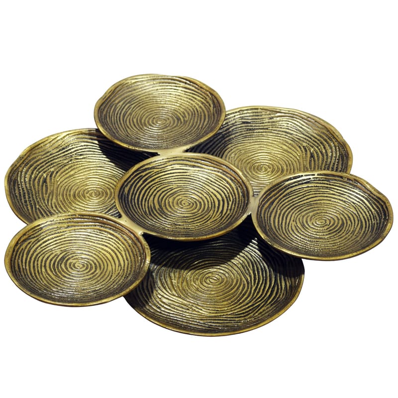 Jelnor Rund dekorationsskål i aluminium - Guld - Inredning - Dekoration & inredningsdetaljer