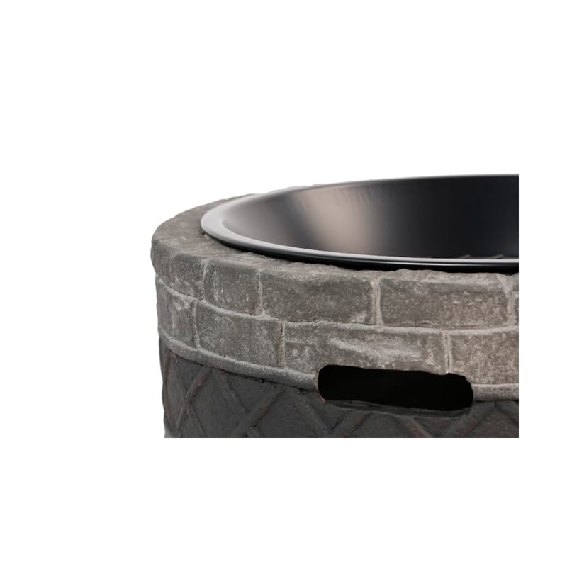 Eldstad med grillfunktion & gnistskydd | Ø89 cm | Eldfat för trädgård & uteplats | Bergslågan - Inredning - Kaminer - Utomhuskamin & eldstad