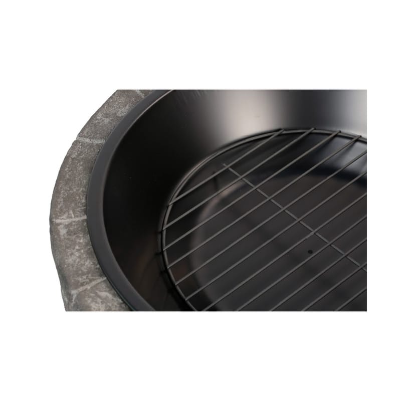 Eldstad med grillfunktion & gnistskydd | Ø89 cm | Eldfat för trädgård & uteplats | Bergslågan, undefined