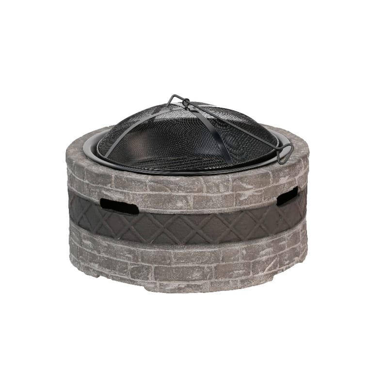 Eldstad med grillfunktion & gnistskydd | Ø89 cm | Eldfat för trädgård & uteplats | Bergslågan - Inredning - Kaminer - Utomhuskamin & eldstad