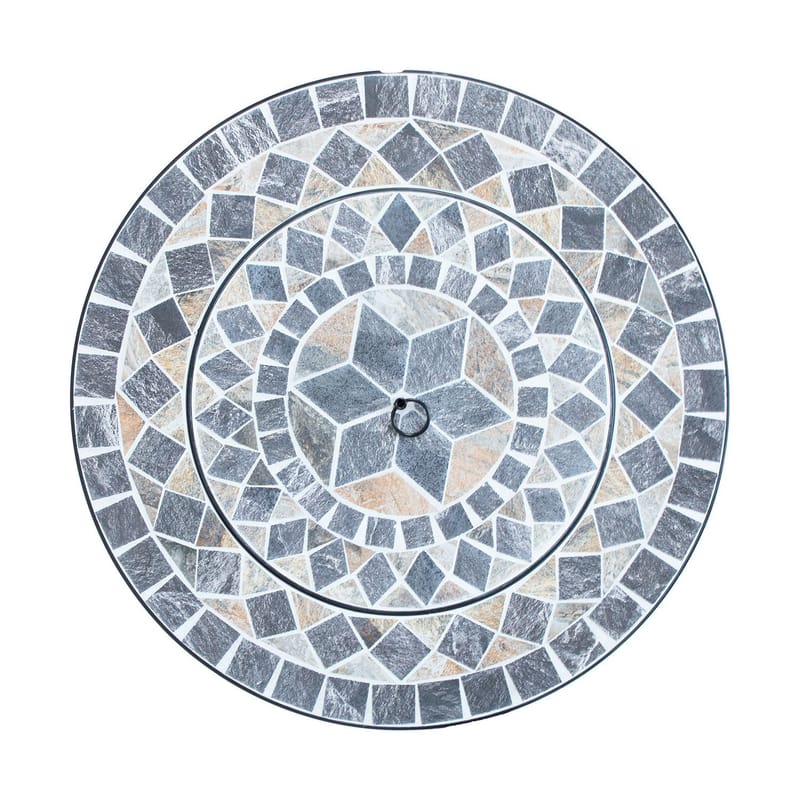 Eldstad Mosaic 60x60x45 cm - Grå - Inredning - Kaminer - Utomhuskamin & eldstad