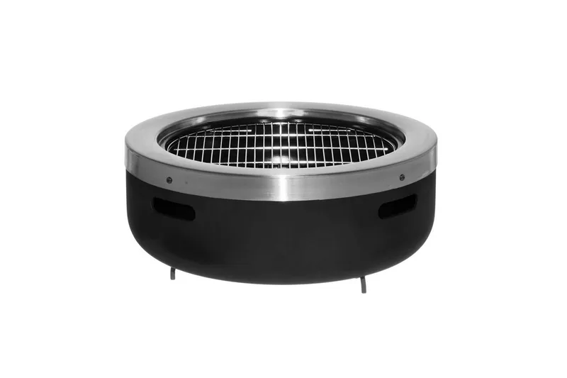 Eldstad Mustang Burbank - Svart||Silver - Inredning - Kaminer - Utomhuskamin & eldstad