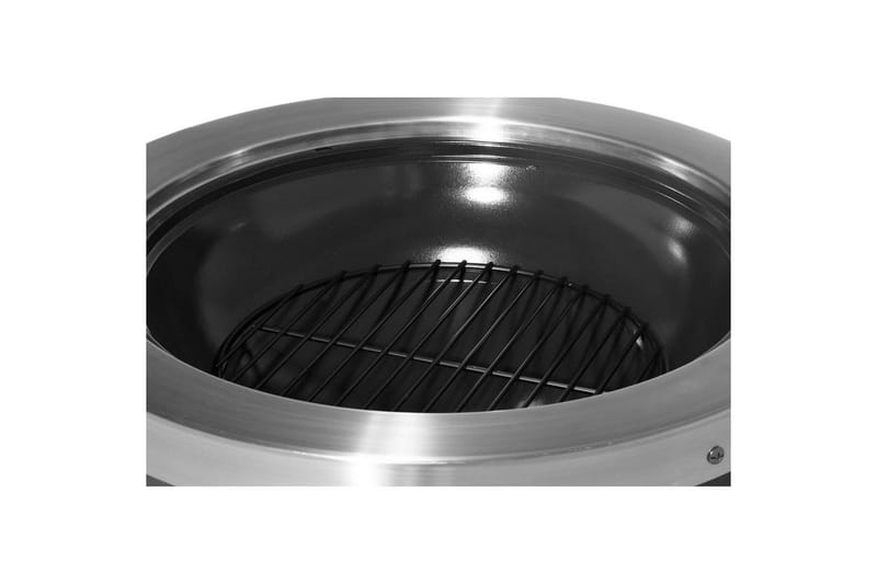 Eldstad Mustang Burbank - Svart||Silver - Inredning - Kaminer - Utomhuskamin & eldstad