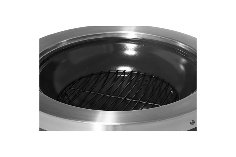 Eldstad Mustang Burbank - Svart||Silver - Inredning - Kaminer - Utomhuskamin & eldstad