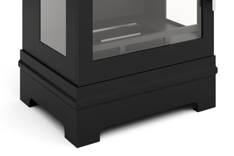 Corbo Liten Fristående Rektangulär Etanolkamin 59x35x45 cm i Stål och Glas - Svart - Inredning - Kaminer - Kamin utan skorsten - Etanolkaminer