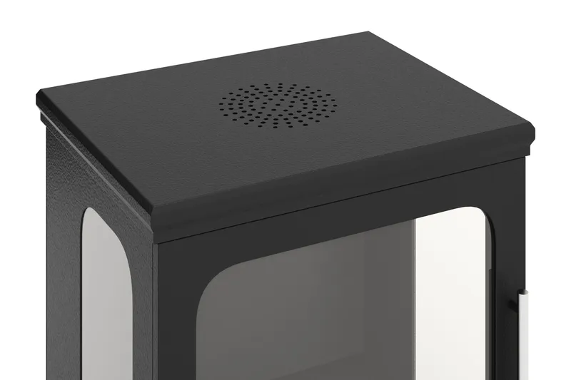 Corbo Liten Fristående Rektangulär Etanolkamin 59x35x45 cm i Stål och Glas - Svart - Inredning - Kaminer - Kamin utan skorsten - Etanolkaminer