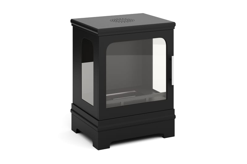 Corbo Liten Fristående Rektangulär Etanolkamin 59x35x45 cm i Stål och Glas - Svart - Inredning - Kaminer - Kamin utan skorsten - Etanolkaminer