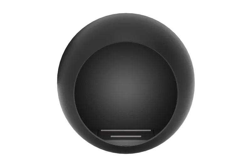 Corbo Liten Vägghängd Rund Etanolkamin 60x23x60 cm i Stål - Svart - Inredning - Kaminer - Kamin utan skorsten - Etanolkaminer