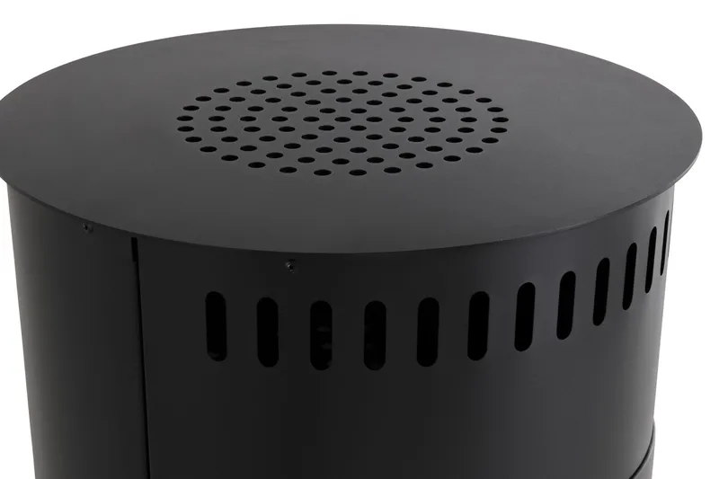 Corbo Fristående Rund Etanolkamin 112x45x45 cm i Glas och rostfritt stål - Svart - Inredning - Kaminer - Kamin utan skorsten - Etanolkaminer