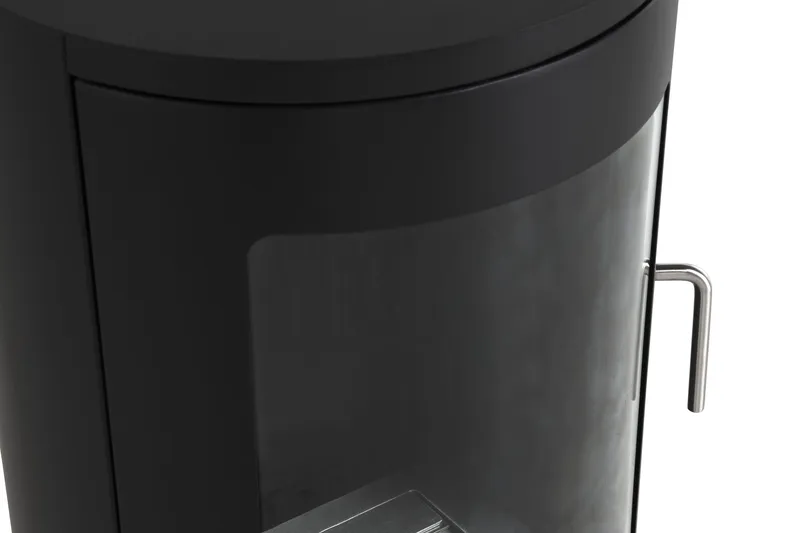 Corbo Fristående Rund Etanolkamin 96x44x30 cm i Stål och glas - Svart - Inredning - Kaminer - Kamin utan skorsten - Etanolkaminer