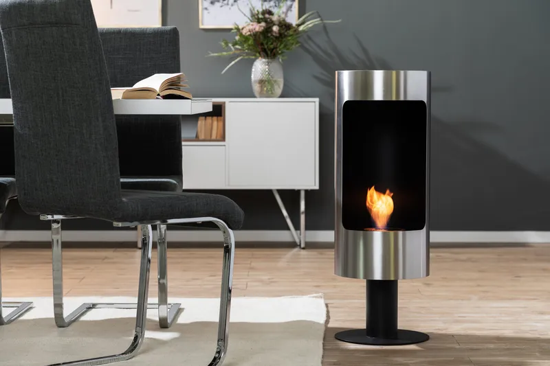 Plaza Fristående Etanolkamin 84x30x30 cm i Rostfritt stål - Svart - Inredning - Kaminer - Kamin utan skorsten - Etanolkaminer