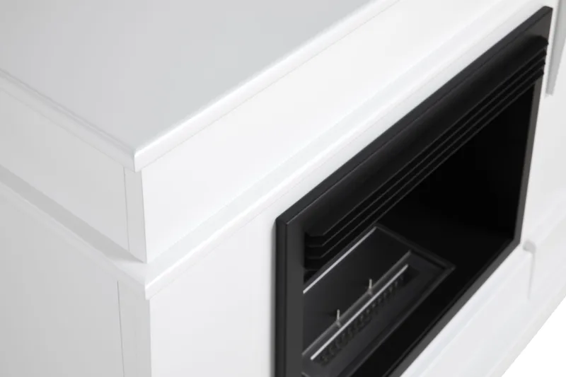 Route Braskamin Bioetanol Fristående MDF - Vit/Svart/Rostfritt Stål - Inredning - Kaminer - Kamin utan skorsten - Etanolkaminer