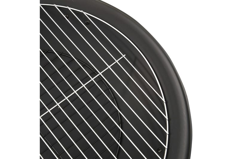 2-i-1 Eldstad med grill och eldgaffel 56x56x49 cm stål - Svart - Inredning - Kaminer - Utomhuskamin & eldstad