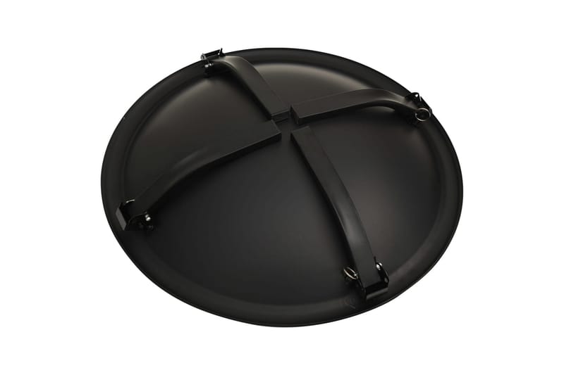 2-i-1 Eldstad med grill och eldgaffel 56x56x49 cm stål - Svart - Inredning - Kaminer - Utomhuskamin & eldstad