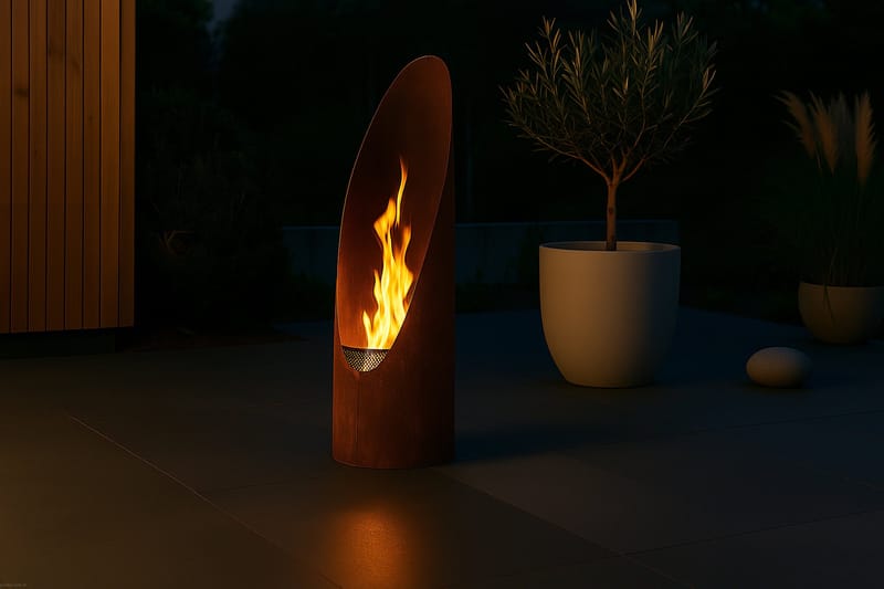 Bastian Eldstad 37 cm - Röd - Inredning - Kaminer - Utomhuskamin & eldstad