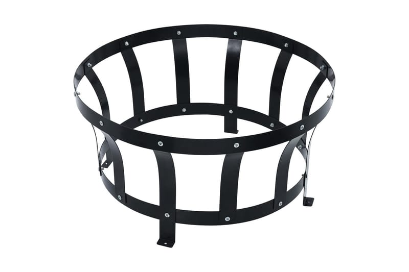 Eldfat med grill rostfritt stål 76 cm - Svart - Inredning - Kaminer - Utomhuskamin & eldstad
