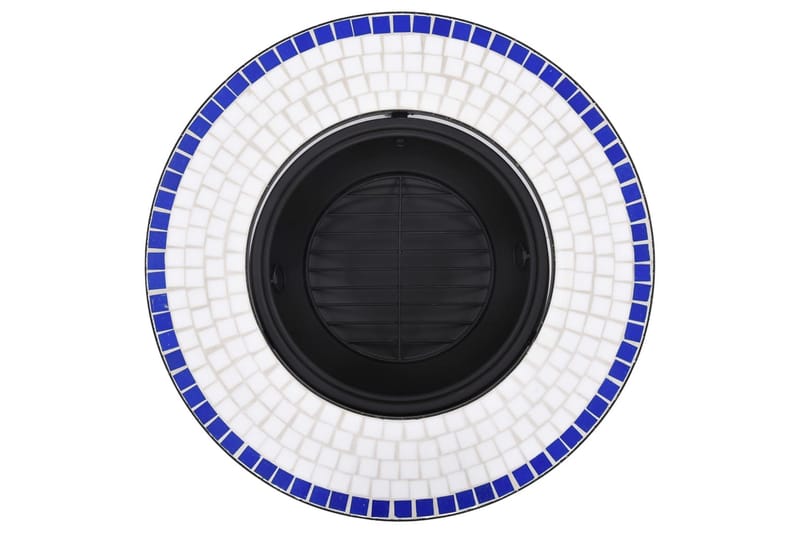 Eldgrop i mosaik blå och vit 68cm keramik - Blå - Inredning - Kaminer - Utomhuskamin & eldstad