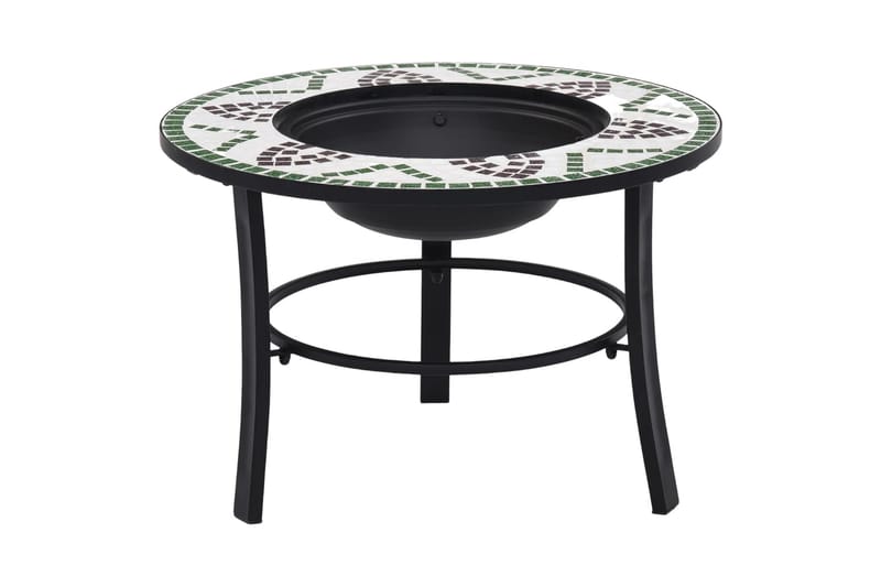 Eldgrop i mosaik grön 68cm keramik - Grön - Inredning - Kaminer - Utomhuskamin & eldstad