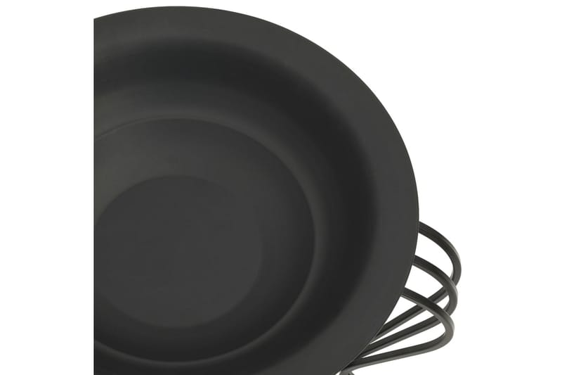 Eldstad med eldgaffel 49 cm stål - Svart - Inredning - Kaminer - Utomhuskamin & eldstad