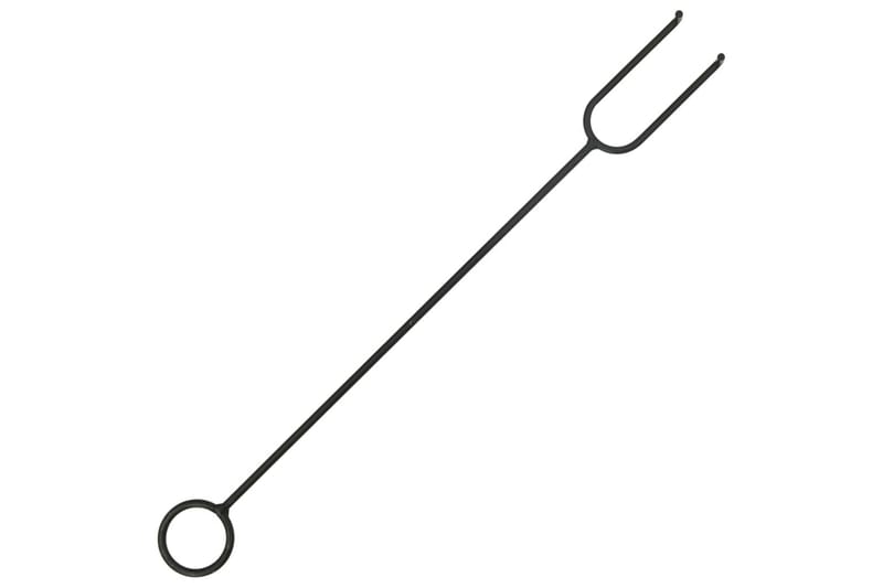 Eldstad med eldgaffel 75 cm XXL stål - Svart - Inredning - Kaminer - Utomhuskamin & eldstad