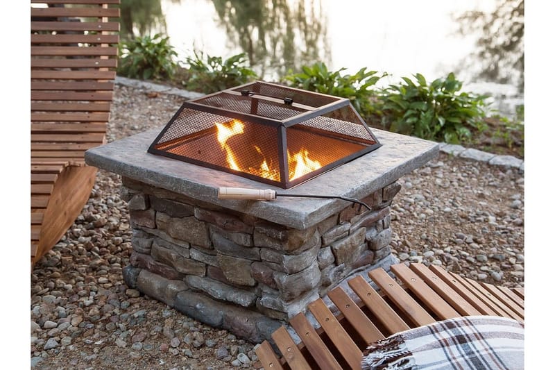 Kelud Eldstad 73|72|47 cm - Grå - Inredning - Kaminer - Utomhuskamin & eldstad