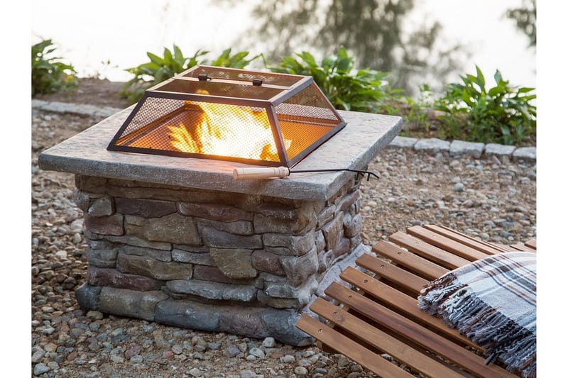 Kelud Eldstad 73|72|47 cm - Grå - Inredning - Kaminer - Utomhuskamin & eldstad