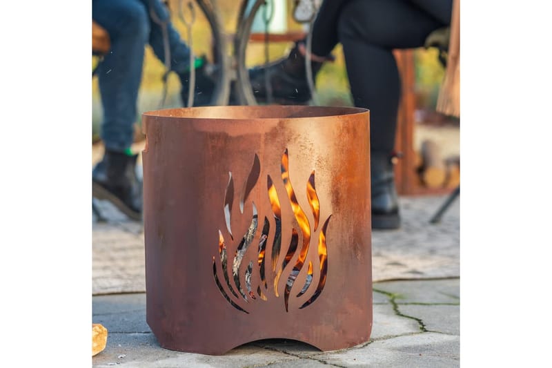 RedFire Handgjord eldkorg Kiruna rost stål - Brun - Inredning - Kaminer - Utomhuskamin & eldstad