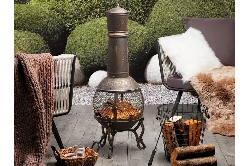 Tacora Eldstad 37|37|105 cm, Mässing