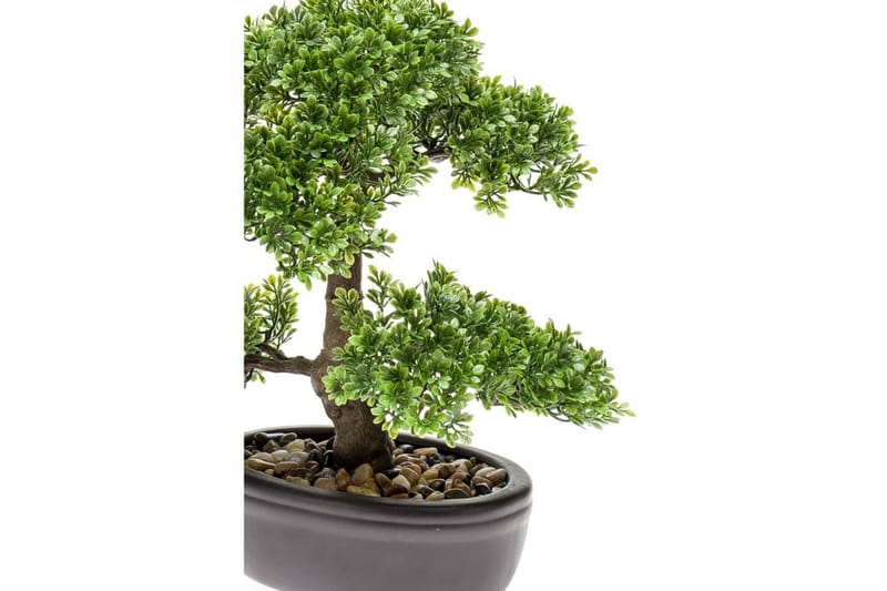 Emerald Konstväxt bonsaiträd fikus mini grön 32 cm 420002 - Inredning - Konstgjorda växter & plastväxter