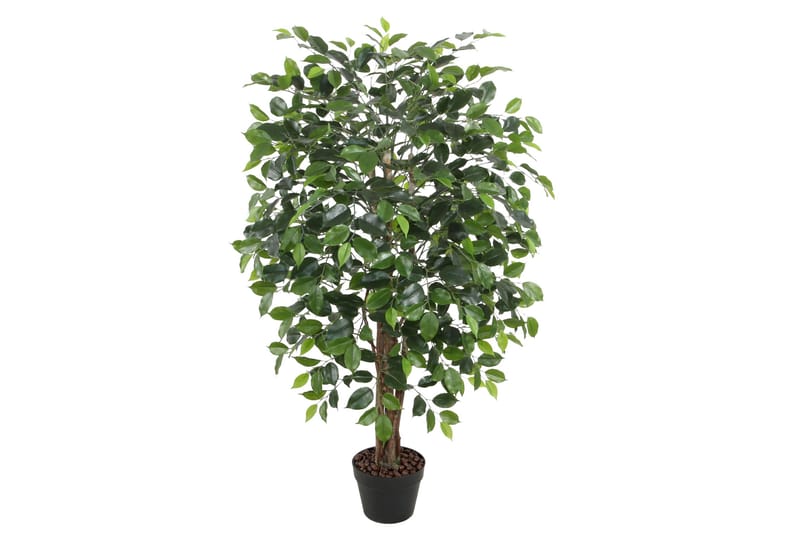 Grön Växt Ficus H120 cm 1 Gren Svart Kruka, undefined