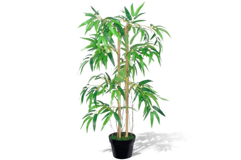Konstgjord Bambuväxt Twiggy med Kruka 90 cm - Grön - Balkongblommor - Konstgjorda växter & plastväxter