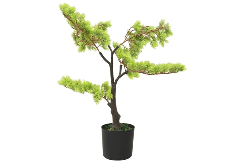 Konstgjort bonsaiträd i kruka cypress 60 cm grön - Grön - Inredning - Konstgjorda växter & plastväxter