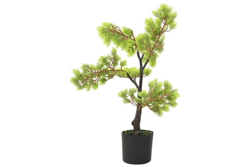Konstgjort bonsaiträd i kruka cypress 60 cm grön - Grön - Inredning - Konstgjorda växter & plastväxter