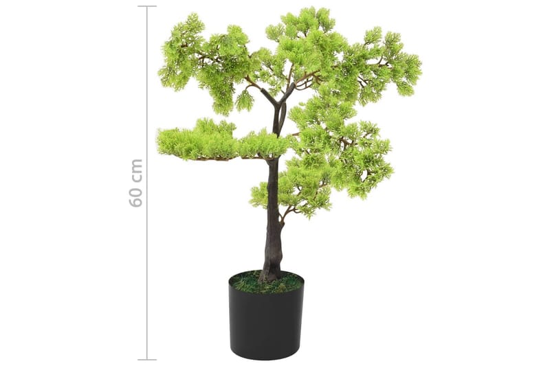 Konstgjort bonsaiträd i kruka cypress 60 cm grön - Grön - Inredning - Konstgjorda växter & plastväxter