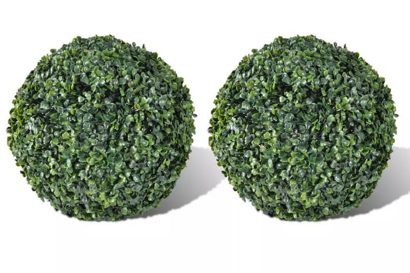 Konstväxt Buxbom 2 st bollar 27 cm - Grön - Inredning - Konstgjorda växter & plastväxter