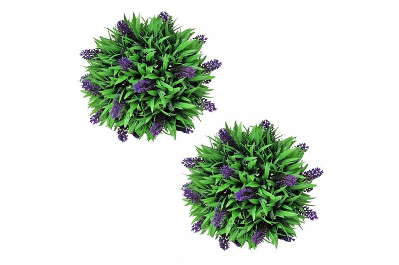 Konstväxt buxbomboll med lavendel 28 cm - Grön - Balkongblommor - Konstgjorda växter & plastväxter