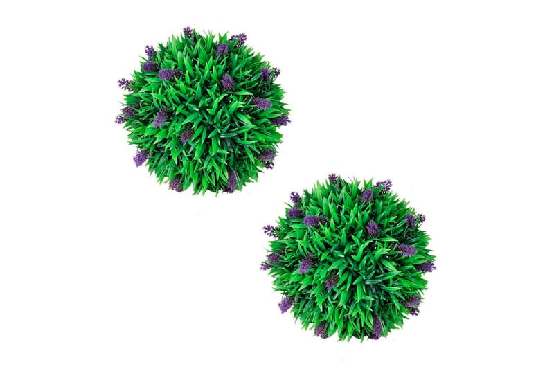 Konstväxt buxbomboll med lavendel 30 cm - Grön - Balkongblommor - Konstgjorda växter & plastväxter