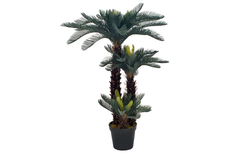 Konstväxt Cycas med kruka 125 cm grön - Grön - Balkongblommor - Konstgjorda växter & plastväxter