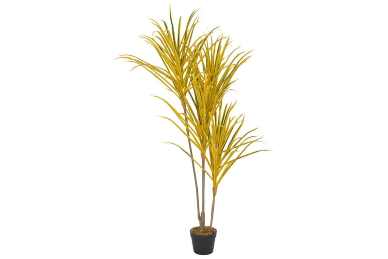 Konstväxt Dracaena med kruka 125 cm gul - Grön - Balkongblommor - Konstgjorda växter & plastväxter