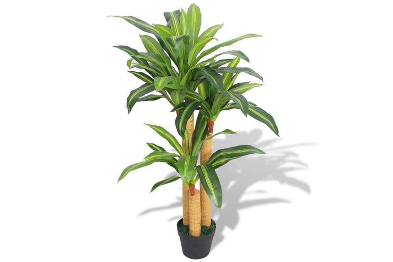 Konstväxt Dracena med kruka 100 cm grön - Grön - Balkongblommor - Konstgjorda växter & plastväxter