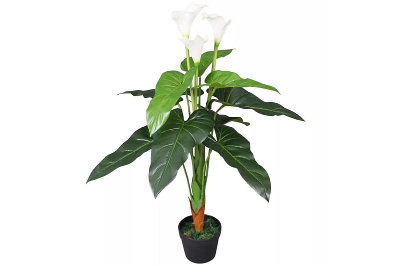 Konstväxt Kalla med kruka 85 cm vit - Vit - Balkongblommor - Konstgjorda växter & plastväxter