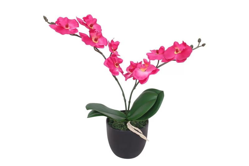 Konstväxt Orkidé med kruka 30 cm röd - Röd - Balkongblommor - Konstgjorda växter & plastväxter