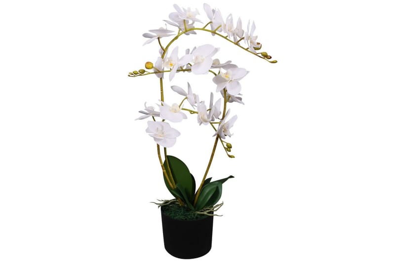 Konstväxt Orkidé med kruka 65 cm vit - Vit - Balkongblommor - Konstgjorda växter & plastväxter