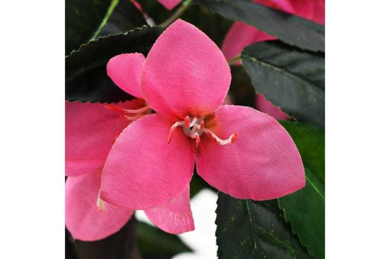 Konstväxt rhododendron med kruka 155 cm grön och rosa - Grön - Inredning - Konstgjorda växter & plastväxter