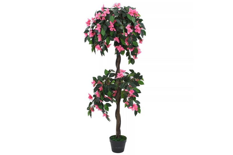Konstväxt rhododendron med kruka 155 cm grön och rosa - Grön - Balkongblommor - Konstgjorda växter & plastväxter